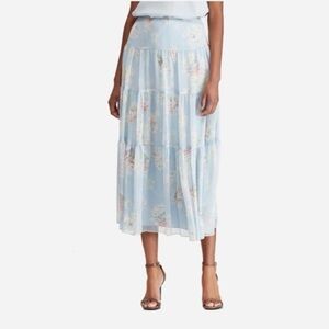 Ralph Lauren A-Line Blue Midi Skirt Resort Wear